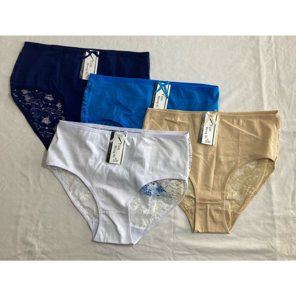 Yun Meng Ni Intimates Panties Women's 3XL 4-Pack Multicolors Brief Style